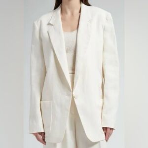 THE ROW Enza linen blazer Size 14
